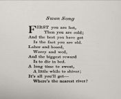 [Poem] Swan Song by Dorothy Parker from porn by dorothy