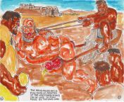 panoramic image formed by pages 14 and 15 the superman domination comic book superman and the master by manflesh from supermán