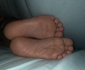 My cuckold took this during his morning feet time routine. from wife cuckold filmed secretly during party