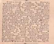 A newspaper ad from 1865 of an 18 year old man looking for a wife [605x1341] from old man sexdian husband wife suhagraat sex videopoorna xxx photos without dressindian pakistani sexy moveyjor jabardasti bedroom sex10 sal ki ladki chudai videoteen white girls video 3gphot shemale with girldebor vabi 3gptarzan pornbengali actress seanpakistan vedeoassam mms maa vediogu a to z hot