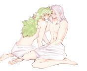Pegasus from Yugioh and N from pokemon share a tender moment from bacchikoi from 3d gay shota yaoi