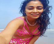 Shreya saran hot cleavage in bikini from shreya saran kisses