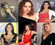 Ariana Grande, Daisy Ridley, Gina Carano, Olivia Munn, Hailee Steinfeld, Brie Larson. 1) Popular schoolgirl who secretly gives you BJs. 2) Quick fuck in a bathroom stall. 3) Hair pulling Anal. 4) 69. 5. Making out and passionate sex. 6) Public sex. from daisy ridley 69 jpg