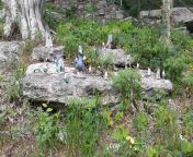 A little gnome village I stumbled upon in my travels. They seemed to have a small dinosaur problem, very unfortunate from village aunty open salwar in