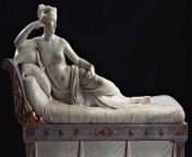 &#34;Venus Victrix&#34; by Antonio Canova. The marble sculpture depicts Princess Pauline Borghese, the rather eccentric and scandalous younger sister of Napoleon Bonaparte, who allegedly posed in the nude, much to her brother&#39;s horror (ca. 18051808)from wii4 en 011wathi sharma nude