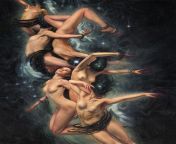 Celestial Symphony, Ania Tomicka, Oil on canvas, 2024 from ania asif nude