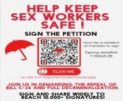 Came across this on my twitter timeline from one of the SWs that I follow, so I hoped I could repost here and try to get a few more sigs. Petition for Canadians to repeal Bill C-36. I&#39;ve already signed. (Sorry if this violates the promotions rule, iffrom american sigs