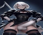 Futa 2B And Her Elegant Monster Cock!! from undertale futa frisk and futa chara monster cock service