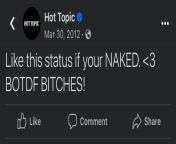 Hot Topic post from when Blood on the Dancefloor was popular, in subsequent years they have had many out their singer as a predator to minors from sun singer anur