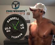 New Year - New Fitness! And let your fitness show at the office or at your home gym! With this one of a kind fitness barbell wall clock from FakeWeights.com Workout fitness gym gym decor! from fitness​queeen