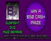 Trying out something new here for this discord server! Gunfight 2v2 tournament. Grab a partner and register via emailing boxguild115@gmail.com Discord: https://discord.gg/63FMexsV from renu kix girl pay milk pg vix line com