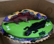 Daddy surprised me with IMAX movie tickets to see the new dino movie and a special cake for my birthday! ??? from new fliz movie