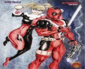 DeadPool &amp; Harley Quinn by Alfred Trujillo &amp; Cara Nicole from mofos valerica steele amp kylie quinn fight over jmac amp realise that 3some would be better