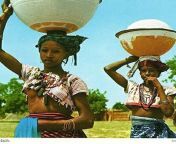 Nigeria: Fulani ethnic milk maiden. Fura da Nono from fulani awajan fati
