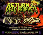 Str8jaket, Smokehouse Junkiez, Knowledge Da MC, Michigan Misfits come out in Lansing, Michigan 10-25-19 from michigan