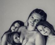 Mom breastfeeding 3 daughters ?? from poor mom breastfeeding baby