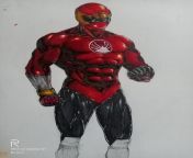 red ranger Ninja storm by me. in comic art style from tamil actress orgpower ranger ninja stom xxxxxi