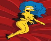 Marge Simpson lets her hair down and makes the cover of Playdude adult magazine from marge simpson