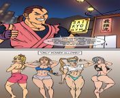 Dan Hibiki, Angel, Sophitia, Princess Peach, and R. Mika in Dan&#39;s Saikyo Gym Commercial page 1 [Street Fighter] from video adegan ranjang onur dan shehrazat