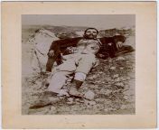 Post Mortem taken somewhere in the High Desert, likely around 1900. from girl post mortem s