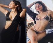 Alaya F - saree vs bikini - Bollywood actress. from saree fashion originals unknown actress