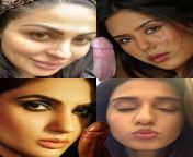 Sonam Bajwa &amp; Neeru Bajwa together kissing 1 cock vs Disha Patani &amp; Japji Khaira together kissing 1 cock from punjabi actress neeru bajwa xxx videos nudeww pri