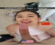 When China girl meets a US Boy. Her little Asian boyfriend becomes a cuck and she is a slave for BWC. from china girl solo