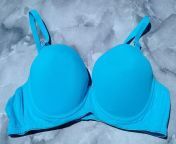 Ligth blue bra 32D ready for cum in bra (may xgf agnes) from blue bra cim
