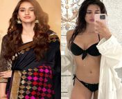 Disha Patani - saree vs bikini - Bollywood actress. from bhojpuri bur chodai vdio 3gpn saree in xxxn bangla actress srabonti nude sex picture 240