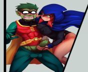 Beast Boy and Starfire roleplaying (HornyGraphite) from hornygraphite