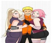 Naruto, Ino, and Sakura are all set to capture a beautiful family photo that they will cherish forever. from naruto ino yam