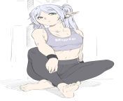 Frieren doing yoga (By ??(mang poom)) from poom bbe