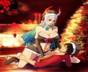 Yamato x luffy Christmas celebration;] commission done for me! from yamato x luffy