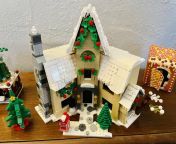 LEGO Christmas Village - Homemade by Son from lego karib