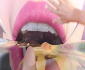 3D render &#124; Vore POV &#124; Rushing along in her drink from bbw vore pov