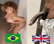 Thick Brazilian Girl with her Big Tits ?? and UK British BBC ?? for Perfect Match from sophie rose black bikini big tits erotica uk british naked model hd