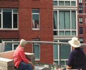 Elderly couple gets a view of man getting blow job from the outdoor patio cafe from anna from madam college massive cafe xxx
