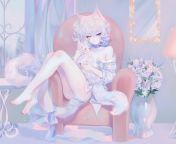 Cat on the couch [Original] (Sheya) from cat goddess nastya couch