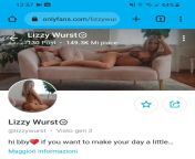 Lizzy Wurst from view full screen lizzy wurst nude onlyfans teasing video