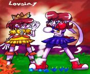 I&#39;ve did a fanart of Sakura and Daisy (from Super Mario Bros.) cosplaying as each other, if you guys like both Street Fighter and Mario. from sunnyleone and daisy