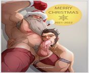 Merry Christmas, Santa let some 30s hot beard guy suck his dick as his present, by BoboCmics from guy feeling his dick sitti