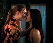 While cuddling naked in each others arms in the candlelight sharing a glass of wine while my best friend and I make out while watching Madelaine Petsch and Camila Mendes kiss. Which leads my friend and I to have hot sweaty naked passionate sex. from gayatri naked untey sex