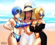 Chichi, bulma and android 18 are at the beach [dragonball z] (koo-j) from malayalamsexvideos koo