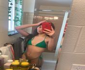 18 looks even better in a green bikini from 14 grls xxx photukshara in sexy skimpy bikini showing cleavage and ass curves in pool masala video