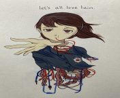 Lain fanart TW mild gore (by me) from chesey lain