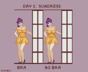 Practicing drawing clothes with and without bra in pixel art using my OC Maya as a model. from sonia agarwal39s breast without bra in bedroom