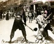 Public beheading of a suspected communist during Shanghai massacre of 1927. from dolcett beheading