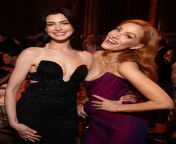 Mommy Jessica Chastain and Auntie Anne Hathaway are notorious flirts and can absolve themselves from any guilt by calling them innocent. &#34; Hey son, think twice before pulling out your cock. Are you going to be able to carry the weight of that sin allfrom lift carry