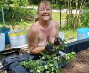 National Naked Garden Day worked in the garden naked! from breastfeeding shaye in the garden
