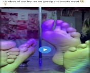 Casual toe wiggles as we gossip. Full video on OF! Come drool over our sexy feet and then message us and tell us how much cum you can fit between all 20 toes. Link in comments ??? from feet race